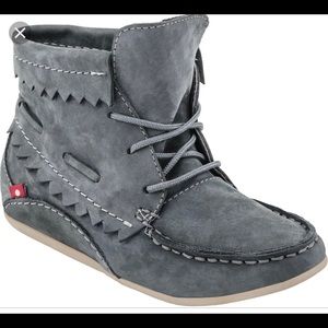 Hirari Moccasin Leather Ankle Boots